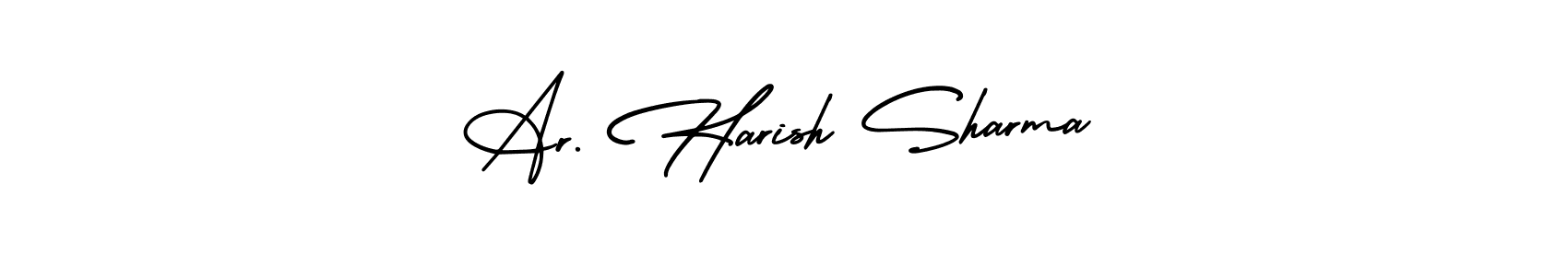 This is the best signature style for the Ar. Harish Sharma name. Also you like these signature font (AmerikaSignatureDemo-Regular). Mix name signature. Ar. Harish Sharma signature style 3 images and pictures png