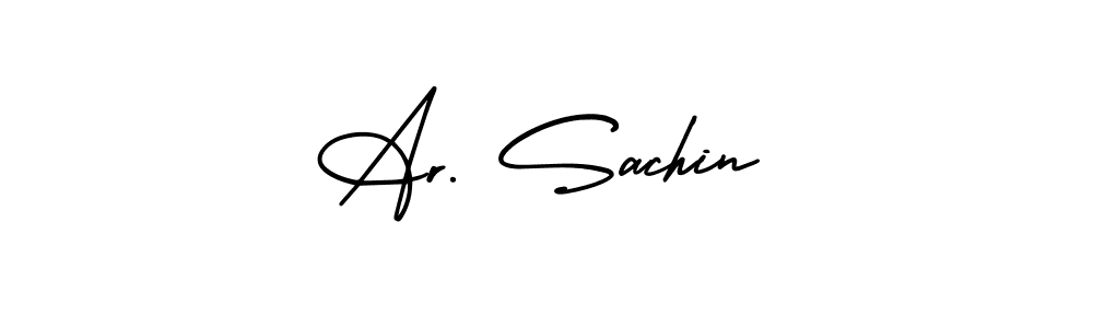 How to make Ar. Sachin name signature. Use AmerikaSignatureDemo-Regular style for creating short signs online. This is the latest handwritten sign. Ar. Sachin signature style 3 images and pictures png