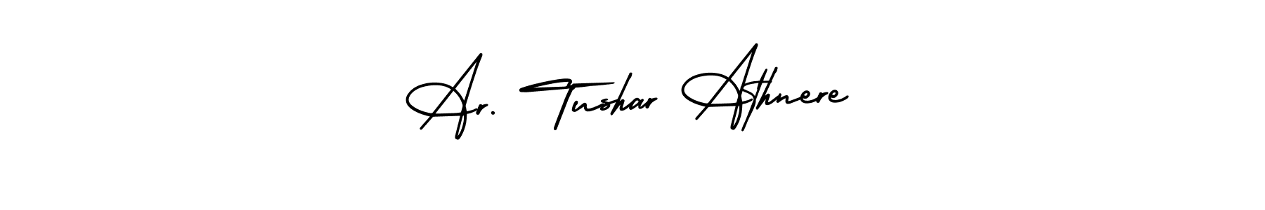 Also You can easily find your signature by using the search form. We will create Ar. Tushar Athnere name handwritten signature images for you free of cost using AmerikaSignatureDemo-Regular sign style. Ar. Tushar Athnere signature style 3 images and pictures png