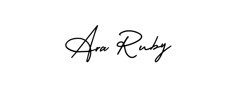 It looks lik you need a new signature style for name Ara Ruby. Design unique handwritten (AmerikaSignatureDemo-Regular) signature with our free signature maker in just a few clicks. Ara Ruby signature style 3 images and pictures png