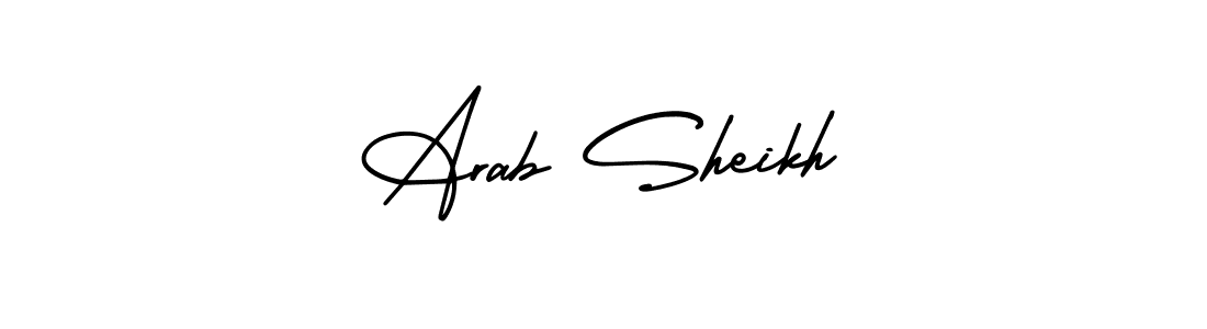 Design your own signature with our free online signature maker. With this signature software, you can create a handwritten (AmerikaSignatureDemo-Regular) signature for name Arab Sheikh. Arab Sheikh signature style 3 images and pictures png