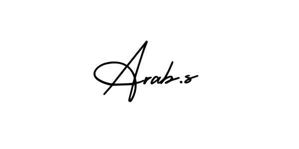 Arab.s stylish signature style. Best Handwritten Sign (AmerikaSignatureDemo-Regular) for my name. Handwritten Signature Collection Ideas for my name Arab.s. Arab.s signature style 3 images and pictures png