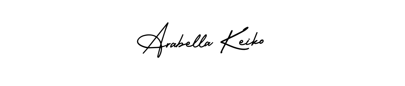 How to make Arabella Keiko name signature. Use AmerikaSignatureDemo-Regular style for creating short signs online. This is the latest handwritten sign. Arabella Keiko signature style 3 images and pictures png