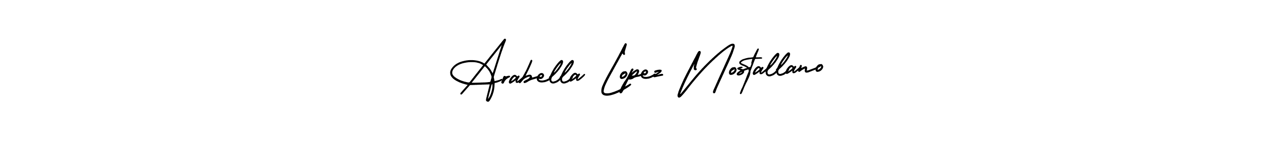 Here are the top 10 professional signature styles for the name Arabella Lopez Nostallano. These are the best autograph styles you can use for your name. Arabella Lopez Nostallano signature style 3 images and pictures png