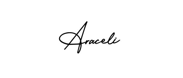 Create a beautiful signature design for name Araceli. With this signature (AmerikaSignatureDemo-Regular) fonts, you can make a handwritten signature for free. Araceli signature style 3 images and pictures png