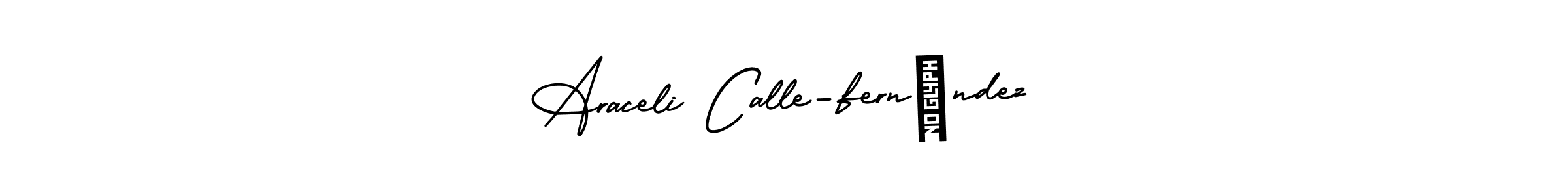 You should practise on your own different ways (AmerikaSignatureDemo-Regular) to write your name (Araceli Calle-fernández) in signature. don't let someone else do it for you. Araceli Calle-fernández signature style 3 images and pictures png