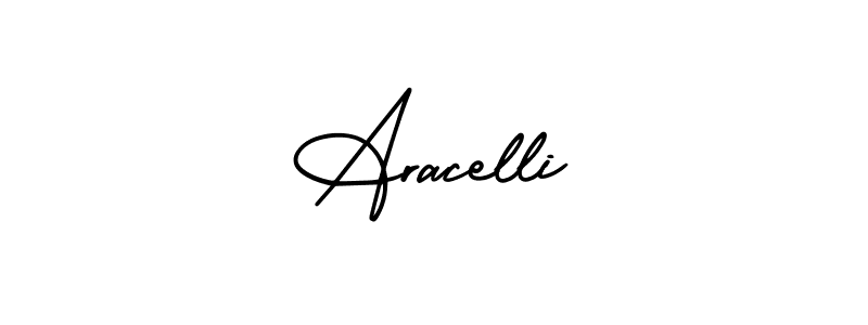 Design your own signature with our free online signature maker. With this signature software, you can create a handwritten (AmerikaSignatureDemo-Regular) signature for name Aracelli. Aracelli signature style 3 images and pictures png