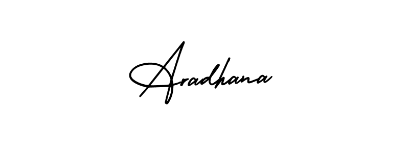 Use a signature maker to create a handwritten signature online. With this signature software, you can design (AmerikaSignatureDemo-Regular) your own signature for name Aradhana. Aradhana signature style 3 images and pictures png