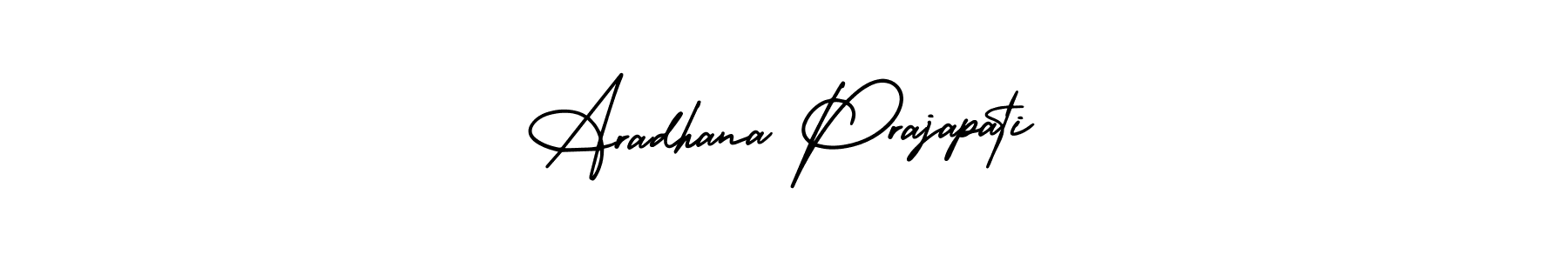 How to make Aradhana Prajapati name signature. Use AmerikaSignatureDemo-Regular style for creating short signs online. This is the latest handwritten sign. Aradhana Prajapati signature style 3 images and pictures png