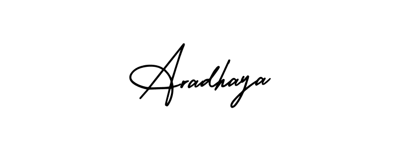 How to make Aradhaya name signature. Use AmerikaSignatureDemo-Regular style for creating short signs online. This is the latest handwritten sign. Aradhaya signature style 3 images and pictures png