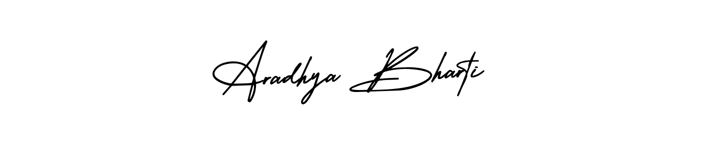 Make a beautiful signature design for name Aradhya Bharti. With this signature (AmerikaSignatureDemo-Regular) style, you can create a handwritten signature for free. Aradhya Bharti signature style 3 images and pictures png