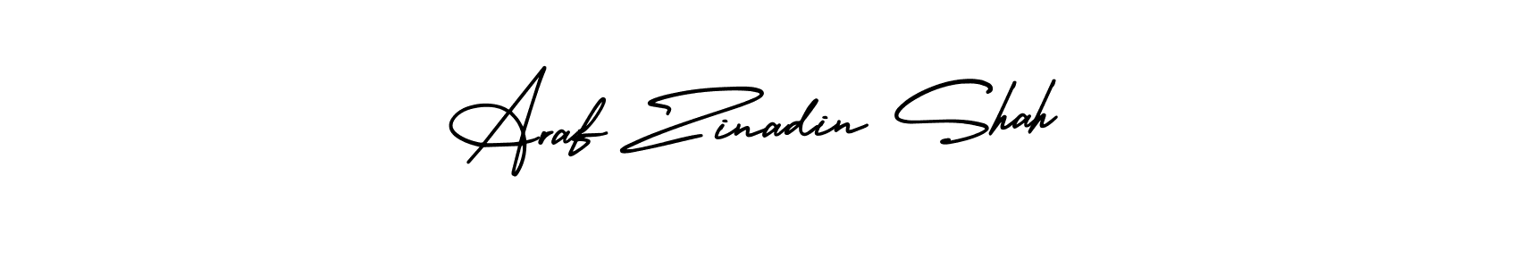 Also You can easily find your signature by using the search form. We will create Araf Zinadin Shah name handwritten signature images for you free of cost using AmerikaSignatureDemo-Regular sign style. Araf Zinadin Shah signature style 3 images and pictures png
