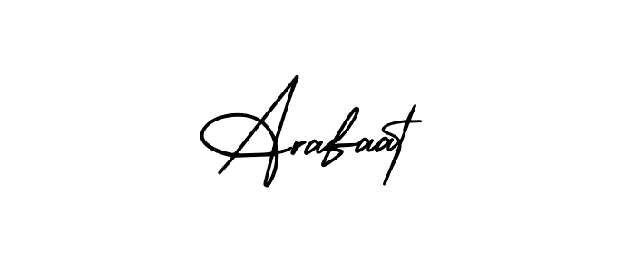 How to make Arafaat name signature. Use AmerikaSignatureDemo-Regular style for creating short signs online. This is the latest handwritten sign. Arafaat signature style 3 images and pictures png