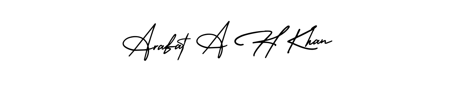 See photos of Arafat A H Khan official signature by Spectra . Check more albums & portfolios. Read reviews & check more about AmerikaSignatureDemo-Regular font. Arafat A H Khan signature style 3 images and pictures png