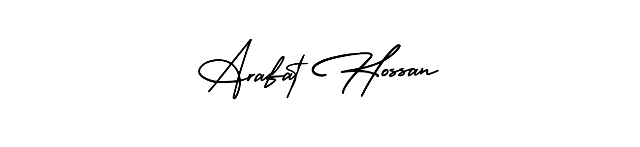 Use a signature maker to create a handwritten signature online. With this signature software, you can design (AmerikaSignatureDemo-Regular) your own signature for name Arafat Hossan. Arafat Hossan signature style 3 images and pictures png