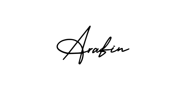 Design your own signature with our free online signature maker. With this signature software, you can create a handwritten (AmerikaSignatureDemo-Regular) signature for name Arafin. Arafin signature style 3 images and pictures png