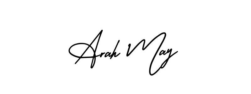 Create a beautiful signature design for name Arah May. With this signature (AmerikaSignatureDemo-Regular) fonts, you can make a handwritten signature for free. Arah May signature style 3 images and pictures png