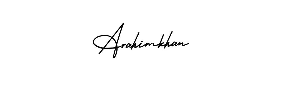 Use a signature maker to create a handwritten signature online. With this signature software, you can design (AmerikaSignatureDemo-Regular) your own signature for name Arahimkhan. Arahimkhan signature style 3 images and pictures png