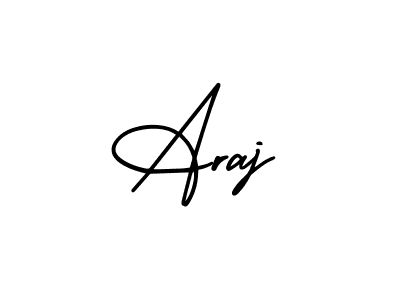 This is the best signature style for the Araj name. Also you like these signature font (AmerikaSignatureDemo-Regular). Mix name signature. Araj signature style 3 images and pictures png