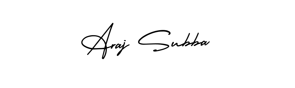 How to Draw Araj Subba signature style? AmerikaSignatureDemo-Regular is a latest design signature styles for name Araj Subba. Araj Subba signature style 3 images and pictures png