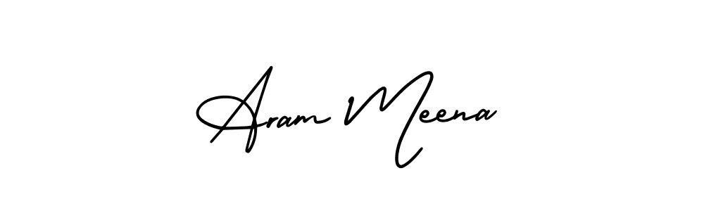 Use a signature maker to create a handwritten signature online. With this signature software, you can design (AmerikaSignatureDemo-Regular) your own signature for name Aram Meena. Aram Meena signature style 3 images and pictures png