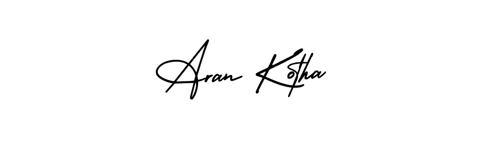 Make a beautiful signature design for name Aran Kotha. With this signature (AmerikaSignatureDemo-Regular) style, you can create a handwritten signature for free. Aran Kotha signature style 3 images and pictures png