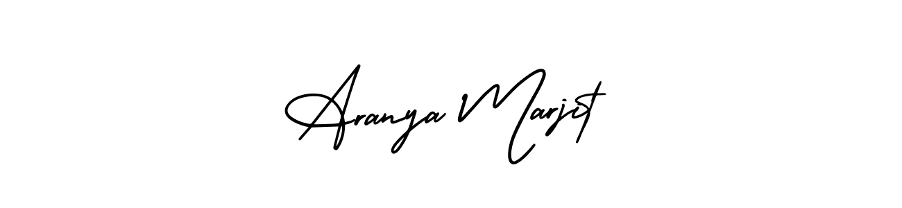 How to make Aranya Marjit name signature. Use AmerikaSignatureDemo-Regular style for creating short signs online. This is the latest handwritten sign. Aranya Marjit signature style 3 images and pictures png