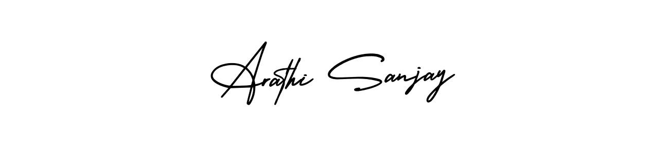 Make a beautiful signature design for name Arathi Sanjay. With this signature (AmerikaSignatureDemo-Regular) style, you can create a handwritten signature for free. Arathi Sanjay signature style 3 images and pictures png