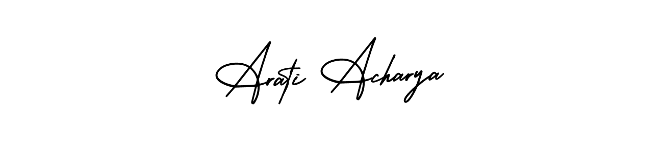 Create a beautiful signature design for name Arati Acharya. With this signature (AmerikaSignatureDemo-Regular) fonts, you can make a handwritten signature for free. Arati Acharya signature style 3 images and pictures png