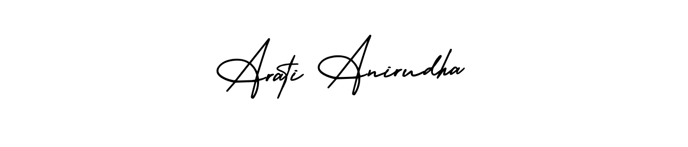 Also You can easily find your signature by using the search form. We will create Arati Anirudha name handwritten signature images for you free of cost using AmerikaSignatureDemo-Regular sign style. Arati Anirudha signature style 3 images and pictures png