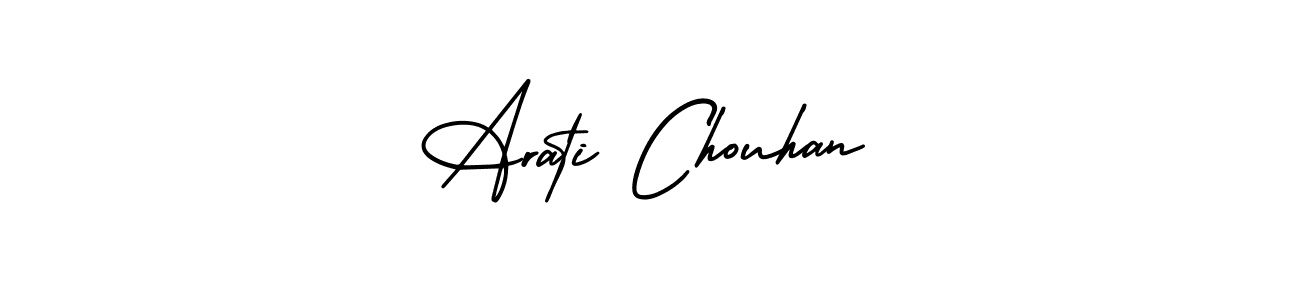 The best way (AmerikaSignatureDemo-Regular) to make a short signature is to pick only two or three words in your name. The name Arati Chouhan include a total of six letters. For converting this name. Arati Chouhan signature style 3 images and pictures png