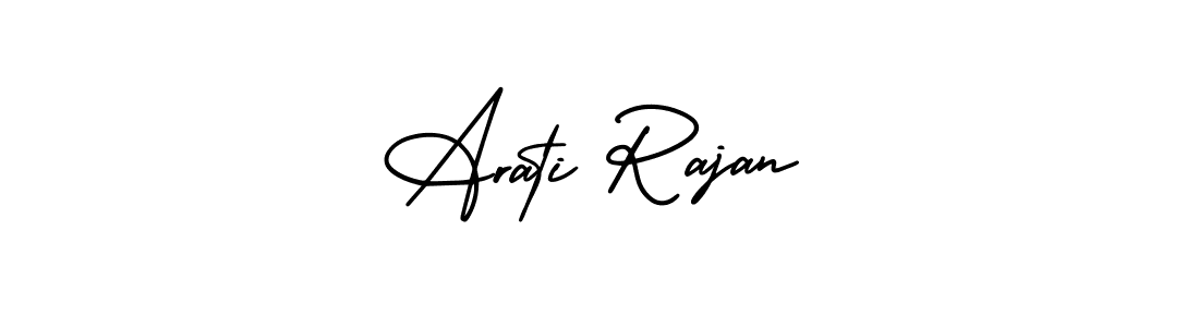 The best way (AmerikaSignatureDemo-Regular) to make a short signature is to pick only two or three words in your name. The name Arati Rajan include a total of six letters. For converting this name. Arati Rajan signature style 3 images and pictures png