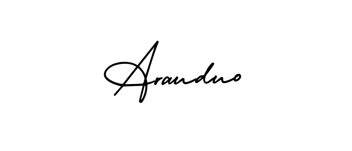 Design your own signature with our free online signature maker. With this signature software, you can create a handwritten (AmerikaSignatureDemo-Regular) signature for name Arauduo. Arauduo signature style 3 images and pictures png