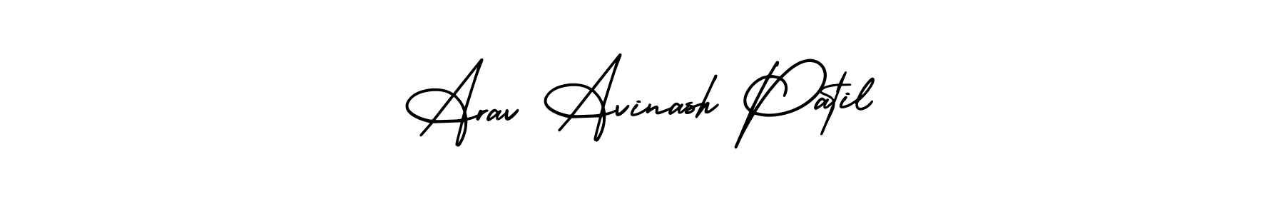You should practise on your own different ways (AmerikaSignatureDemo-Regular) to write your name (Arav Avinash Patil) in signature. don't let someone else do it for you. Arav Avinash Patil signature style 3 images and pictures png