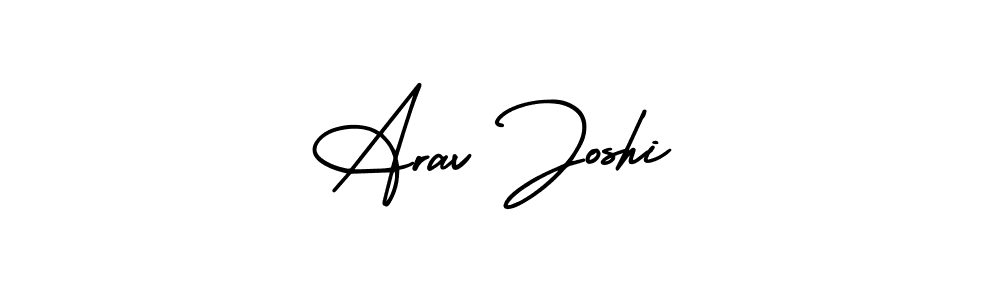 Make a short Arav Joshi signature style. Manage your documents anywhere anytime using AmerikaSignatureDemo-Regular. Create and add eSignatures, submit forms, share and send files easily. Arav Joshi signature style 3 images and pictures png