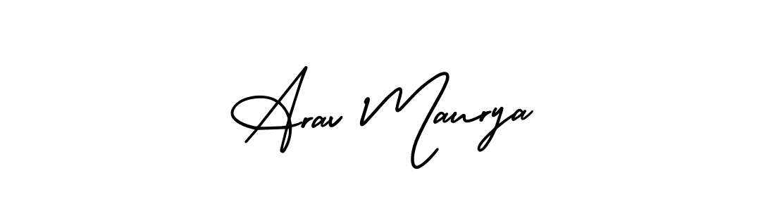 Design your own signature with our free online signature maker. With this signature software, you can create a handwritten (AmerikaSignatureDemo-Regular) signature for name Arav Maurya. Arav Maurya signature style 3 images and pictures png