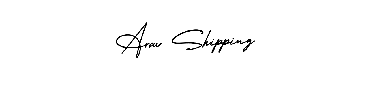 if you are searching for the best signature style for your name Arav Shipping. so please give up your signature search. here we have designed multiple signature styles  using AmerikaSignatureDemo-Regular. Arav Shipping signature style 3 images and pictures png