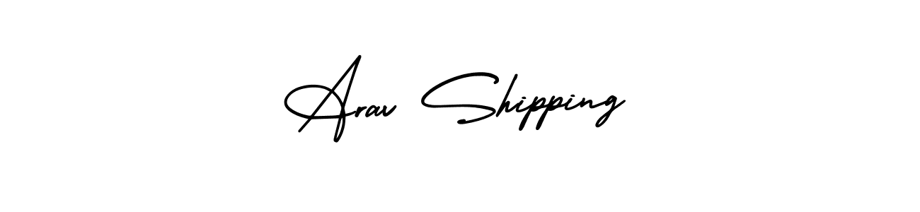 Create a beautiful signature design for name Arav Shipping. With this signature (AmerikaSignatureDemo-Regular) fonts, you can make a handwritten signature for free. Arav Shipping signature style 3 images and pictures png