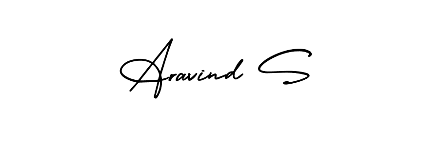 Aravind S stylish signature style. Best Handwritten Sign (AmerikaSignatureDemo-Regular) for my name. Handwritten Signature Collection Ideas for my name Aravind S. Aravind S signature style 3 images and pictures png