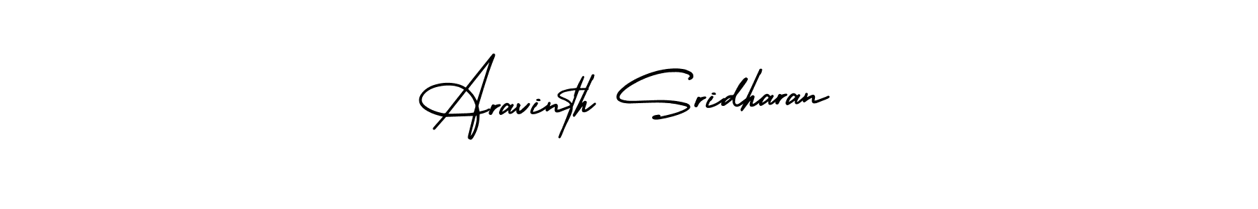 How to make Aravinth Sridharan name signature. Use AmerikaSignatureDemo-Regular style for creating short signs online. This is the latest handwritten sign. Aravinth Sridharan signature style 3 images and pictures png