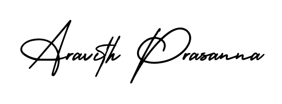 Similarly AmerikaSignatureDemo-Regular is the best handwritten signature design. Signature creator online. You can use it as an online autograph creator for name Aravith Prasanna. Aravith Prasanna signature style 3 images and pictures png