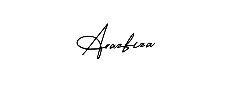 Make a beautiful signature design for name Arazfiza. With this signature (AmerikaSignatureDemo-Regular) style, you can create a handwritten signature for free. Arazfiza signature style 3 images and pictures png