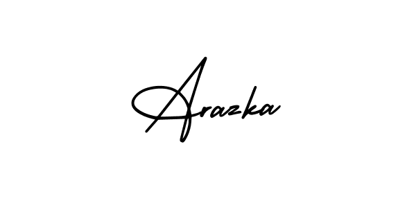 Make a beautiful signature design for name Arazka. With this signature (AmerikaSignatureDemo-Regular) style, you can create a handwritten signature for free. Arazka signature style 3 images and pictures png