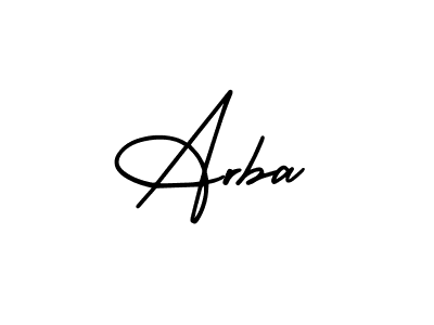 This is the best signature style for the Arba name. Also you like these signature font (AmerikaSignatureDemo-Regular). Mix name signature. Arba signature style 3 images and pictures png