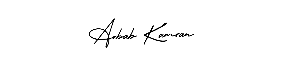 Create a beautiful signature design for name Arbab Kamran. With this signature (AmerikaSignatureDemo-Regular) fonts, you can make a handwritten signature for free. Arbab Kamran signature style 3 images and pictures png