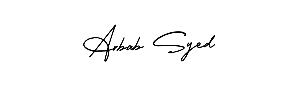 Design your own signature with our free online signature maker. With this signature software, you can create a handwritten (AmerikaSignatureDemo-Regular) signature for name Arbab Syed. Arbab Syed signature style 3 images and pictures png