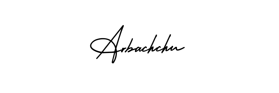 Design your own signature with our free online signature maker. With this signature software, you can create a handwritten (AmerikaSignatureDemo-Regular) signature for name Arbachchu. Arbachchu signature style 3 images and pictures png