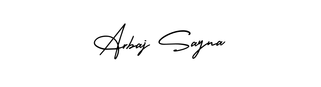 Best and Professional Signature Style for Arbaj Sayna. AmerikaSignatureDemo-Regular Best Signature Style Collection. Arbaj Sayna signature style 3 images and pictures png