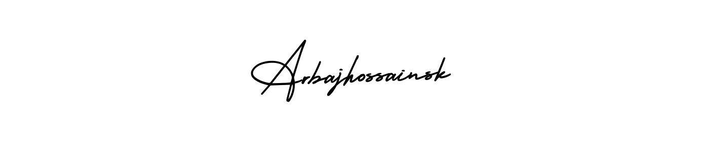 Make a short Arbajhossainsk signature style. Manage your documents anywhere anytime using AmerikaSignatureDemo-Regular. Create and add eSignatures, submit forms, share and send files easily. Arbajhossainsk signature style 3 images and pictures png