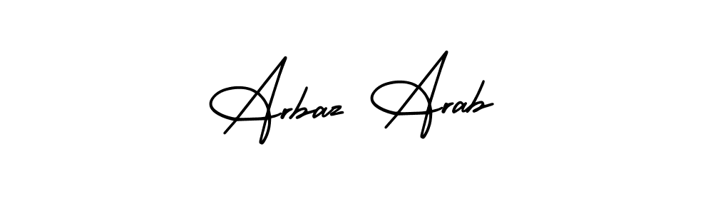 You should practise on your own different ways (AmerikaSignatureDemo-Regular) to write your name (Arbaz Arab) in signature. don't let someone else do it for you. Arbaz Arab signature style 3 images and pictures png